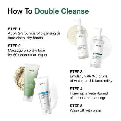 ODM Heartleaf Pore Control Moisturizing Facial Cleanser Oil For Face Makeup Blackhead Remover 6.76 Fl Oz