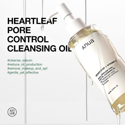 ODM Heartleaf Pore Control Moisturizing Facial Cleanser Oil For Face Makeup Blackhead Remover 6.76 Fl Oz
