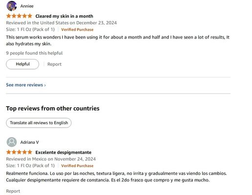 Alcohol Free Skin Molecules Discoloration Correcting Serum Tranexamic Acid Niacinamide For Dark Age Spots
