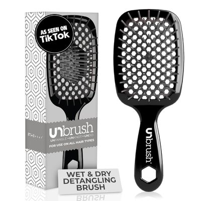 Vented FHI Heat UNbrush Detangling Hair Brush DuoFlex Cherry Blossom Pink OEM