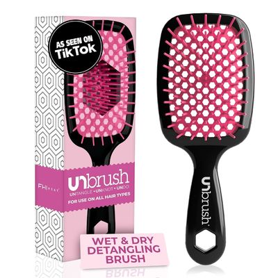 Lightweight UNbrush Detangling Heat FHI Hair Brush Pain Free DuoFlex Anti Static Bristles