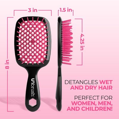 Lightweight UNbrush Detangling Heat FHI Hair Brush Pain Free DuoFlex Anti Static Bristles