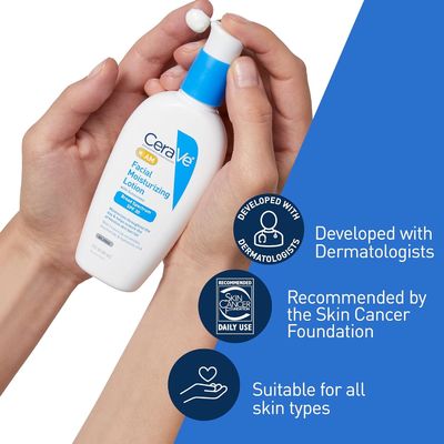 AM Clean Mineral Skin Brightening Sunscreen Facial Moisturizing Lotion SPF30 3oz