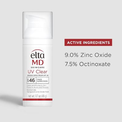 Dermatologist Recommended Face UVA Protection Sunscreen SPF46 Oil Free With Zinc Oxide Waterproof