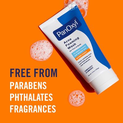 Antimicrobial Benzoyl Peroxide Acne Foaming Wash Facial Cleanser Unscented