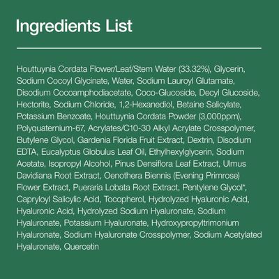 Korean Heartleaf Quercetinol Moisturizing Facial Cleanser Foam BHA Hyaluronic Acid Blackhead Remover 150ml 5.07oz