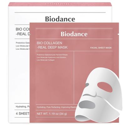 Bio Collagen Real Deep Hydrating Overnight Facial Treatment Mask Sheet Pore Minimizing
