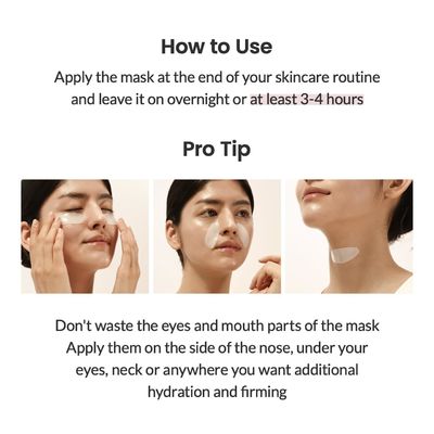 Bio Collagen Real Deep Hydrating Overnight Facial Treatment Mask Sheet Pore Minimizing