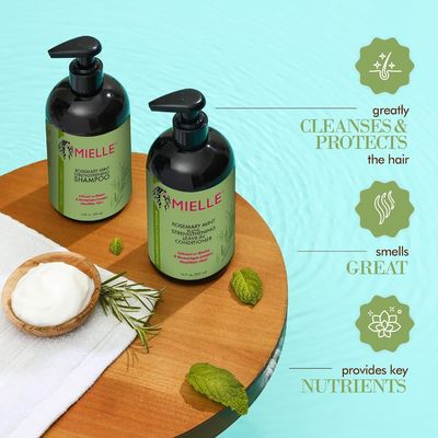 12 Oz Biotin Infused Moisture Shampoo Rosemary Mint For Hair Loss Regrowth ODM