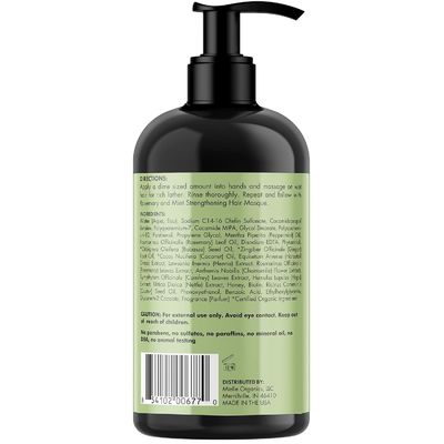 Biotin Enriched Rosemary Mint Hair Regrowth Shampoos Deep Cleansing for Fragile Damaged Hair