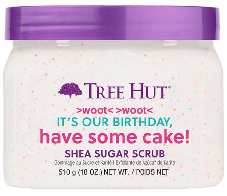 Unscented Treehut Organic Exfoliating Body Scrub Exfoliator Shea Sugar Scrub Birthday Cake