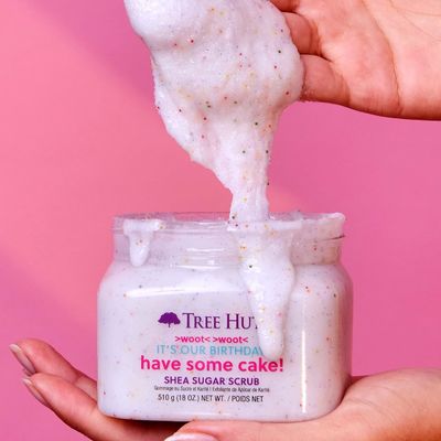 Unscented Treehut Organic Exfoliating Body Scrub Exfoliator Shea Sugar Scrub Birthday Cake