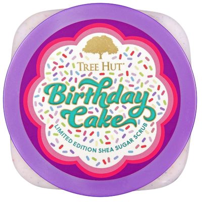 Unscented Treehut Organic Exfoliating Body Scrub Exfoliator Shea Sugar Scrub Birthday Cake