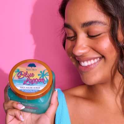 Légune bleue naturelle Shea Hyperpigmentation Exfoliateur de peau d'arbre