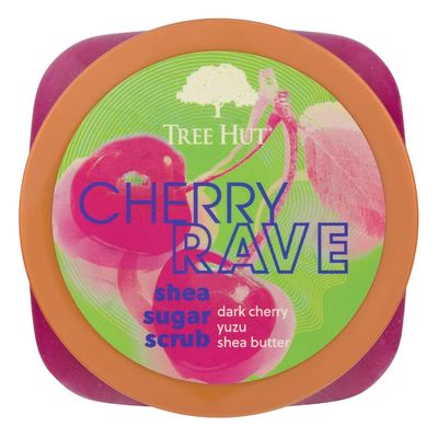 Tree Hut Cherry Rave Shea Sugar Pink Exfoliating Scrub Body Care 18 Fl Oz