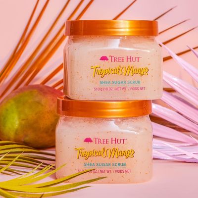 Body Tropical Mango 18oz Sugar Exfoliating Scrub Ultra Hydrating For Skin Brightening