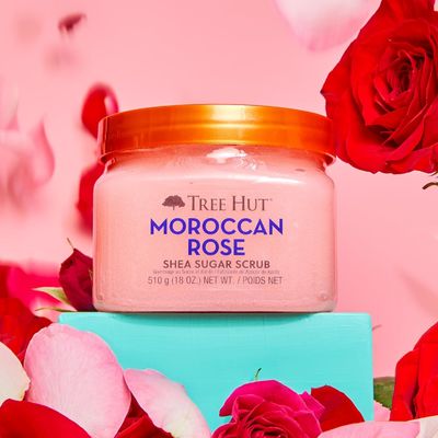 Tree Hut Moroccan Rose Shea Sugar Scrub Exfoliating Full Body Nourishing Essential Body Care
