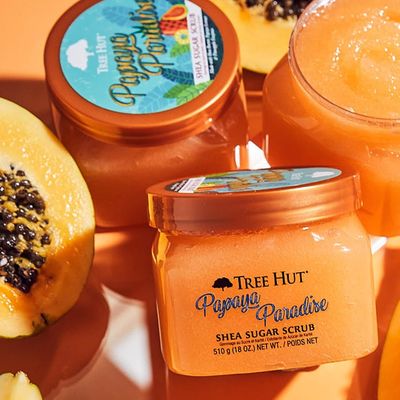 Papaya Paradise Shea Sugar Exfoliating Body Scrub For Brightening Body 18 Oz
