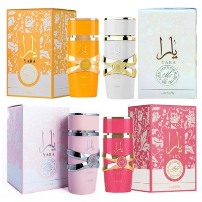 Lattafa Yara Collection 5 Piece Set Perfume Spray Liquid Fragrance For Women 100ML (3.4 OZ)