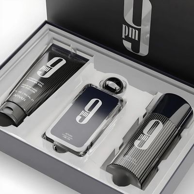 Afnan 9 Pm 3 Piece Set for Men, (3.4 Oz Eau De Parfum Spray + 5.0 Oz Shower Gel + 5.0 Oz Perfume Deodorant)