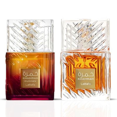 Lattafa Khamrah - Vanilla, Warm Spicy, Amber, Cinnamon Perfume Long-Lasting Fragrance for Unisex, 3.40 Ounce / 100 ml