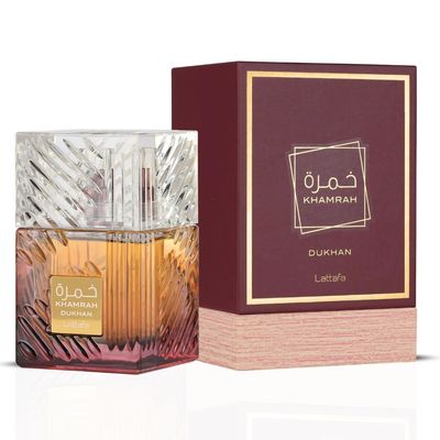 Lattafa Khamrah - Vanilla, Warm Spicy, Amber, Cinnamon Perfume Long-Lasting Fragrance for Unisex, 3.40 Ounce / 100 ml