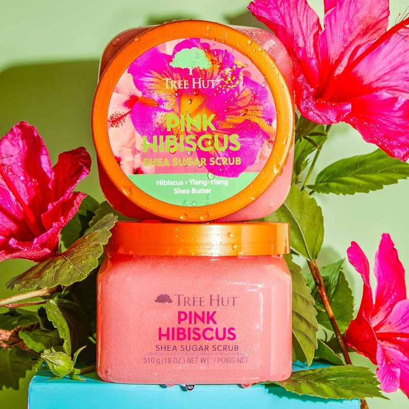Tree Hut Pink Hibiscus Shea Sugar Scrub Exfoliating Body Scrub Butter 18oz In Bulk