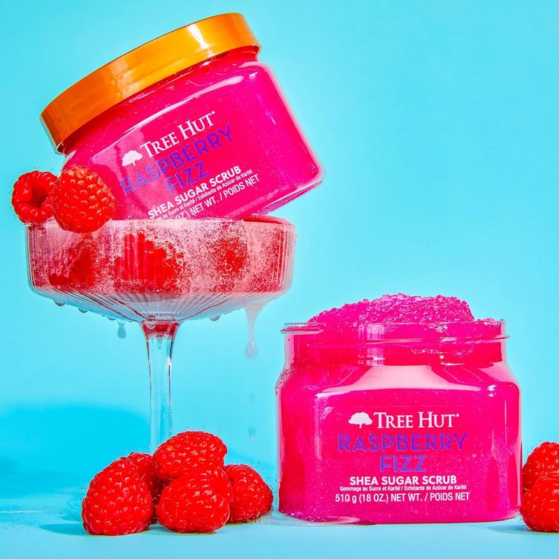 OEM Organic Body Exfoliator For Dry Skin Tree Hut Raspberry Fizz Shea Sugar Scrub