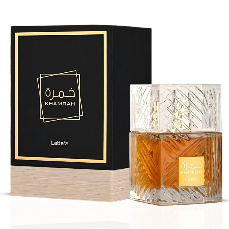 Lattafa Khamrah - Vanilla, Warm Spicy, Amber, Cinnamon Perfume Long-Lasting Fragrance for Unisex, 3.40 Ounce / 100 ml